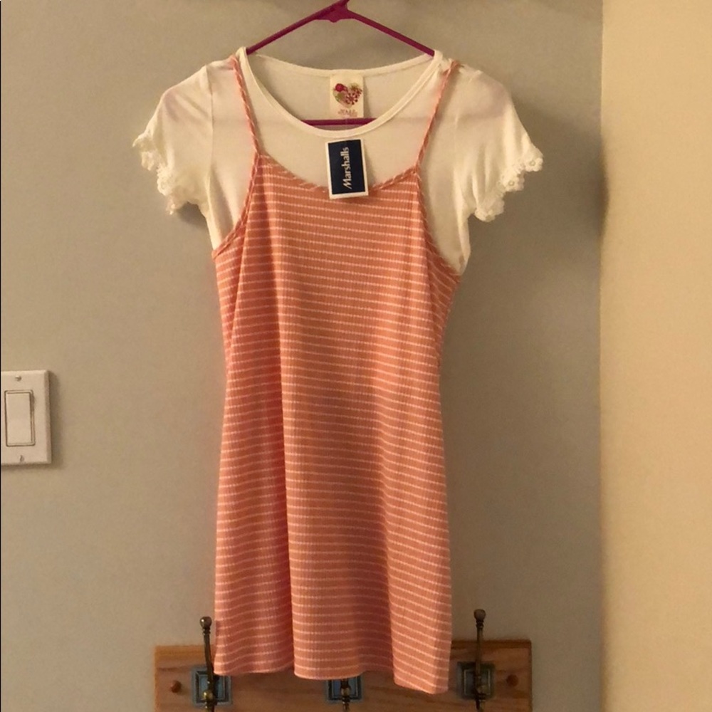 Pink flowing dress
